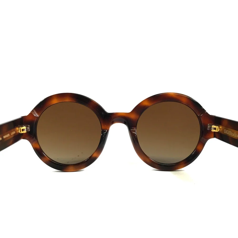 Gigi Studios Sunglasses LAURA 64543/0 Tortoise Frames with Gradient Brown Lenses